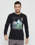T Zone Print The Summit Kaos Lengan Panjang Pria