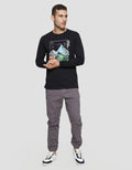 T Zone Print The Summit Kaos Lengan Panjang Pria