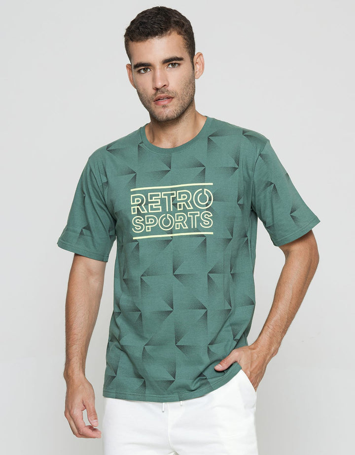 T Zone Retro Sport 3 Kaos Casual Pria