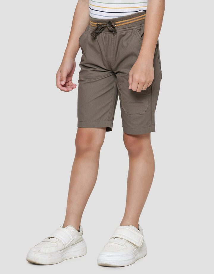 Little M Woven Rib Front Pocket Boys Shorts