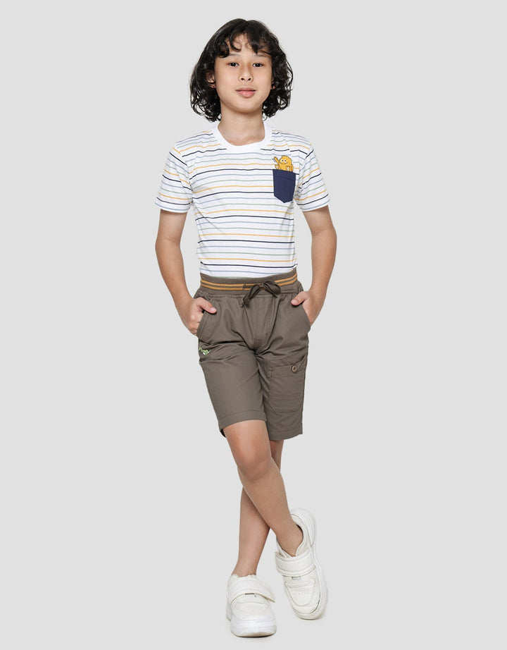 Little M Woven Rib Front Pocket Boys Shorts