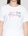 Nevada Happy Valentines Day Kaos Lengan Pendek Wanita