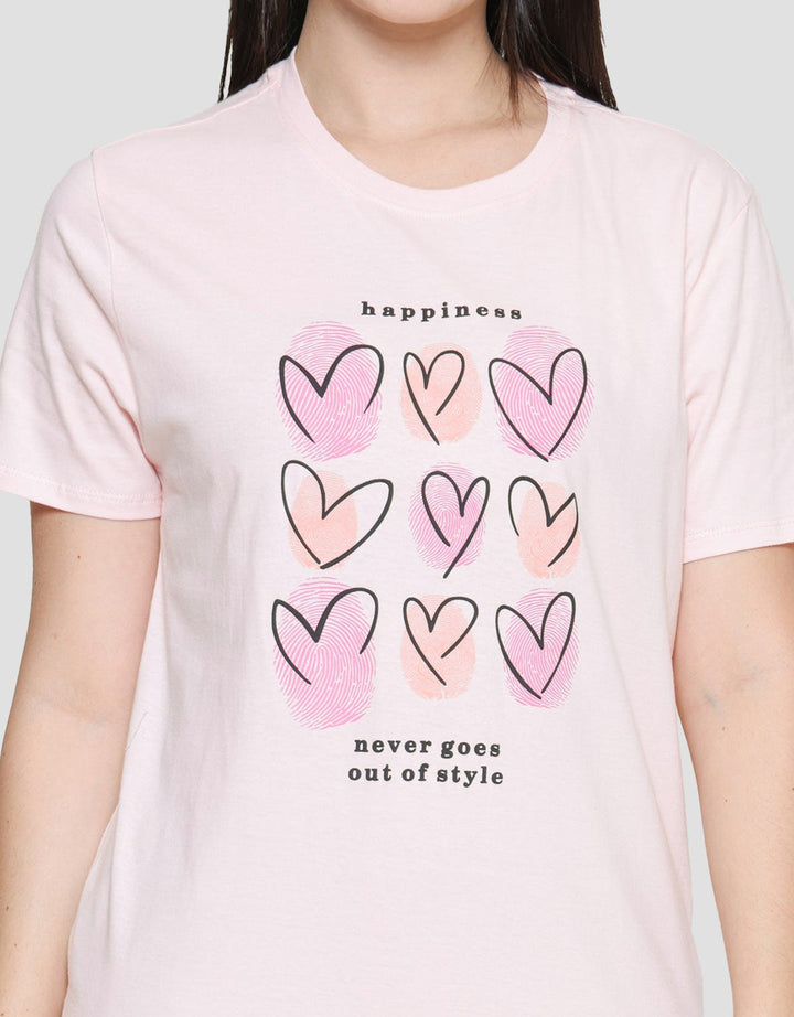 Nevada Happiness Heart Kaos Wanita