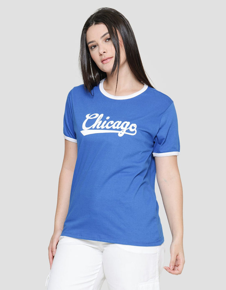 Nevada Ringer Chicago Kaos Lengan Pendek Wanita