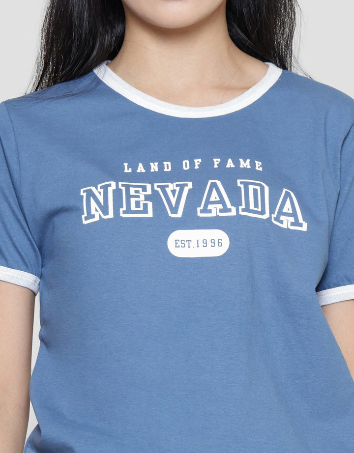 Nevada Lengan Pendek T-Shirt Sld Bb Reg Ringer Wanita
