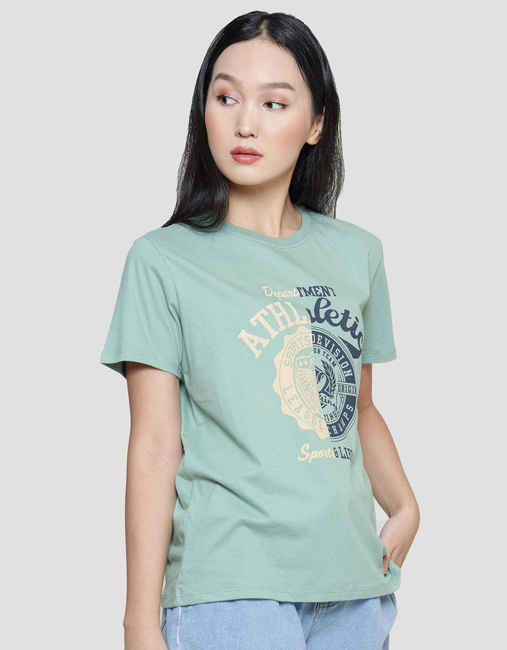 Nevada Athletic Print Kaos Casual Wanita
