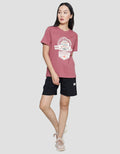 Nevada Baseball Print Reguler Kaos Wanita