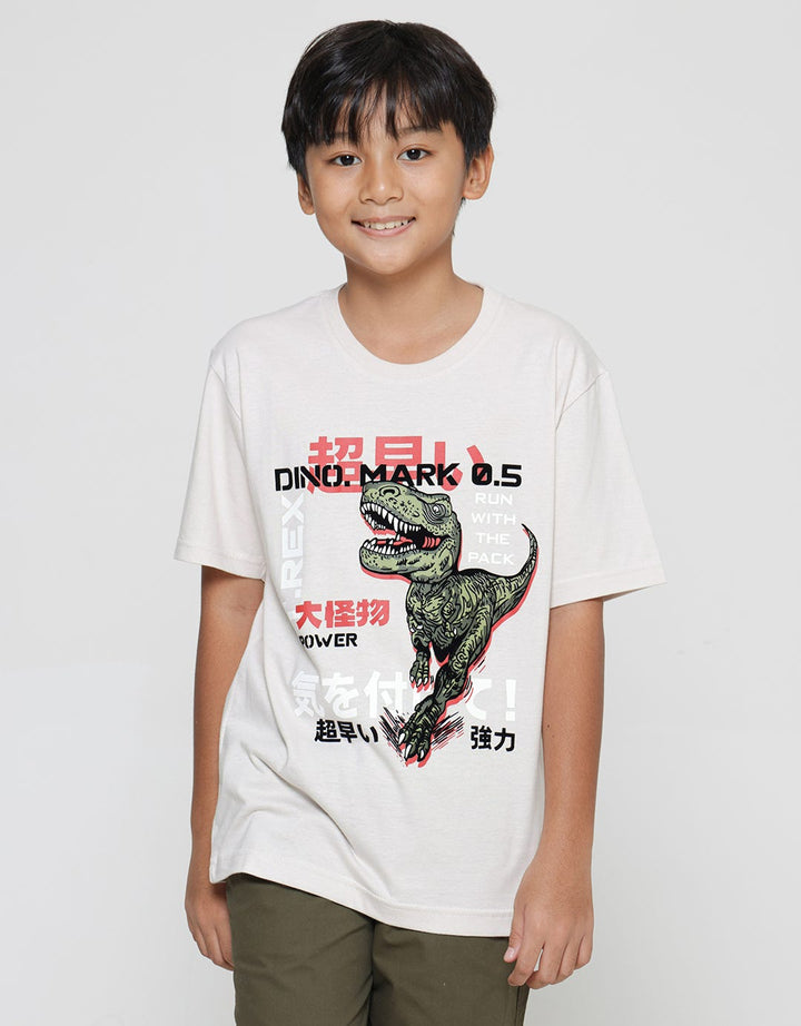 Aero Dino Flocking Kaos Lengan Pendek Anak Laki-Laki