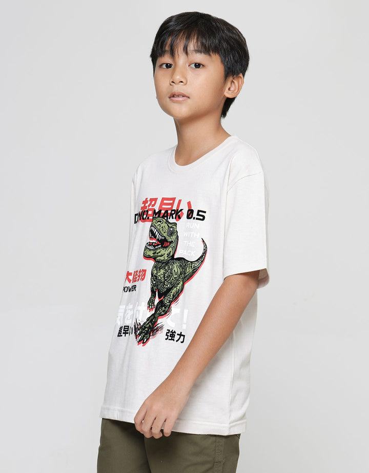 Aero Dino Flocking Kaos Lengan Pendek Anak Laki-Laki