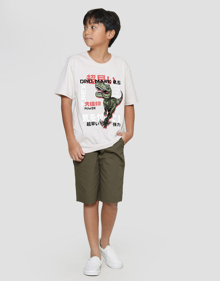 Aero Dino Flocking Kaos Lengan Pendek Anak Laki-Laki