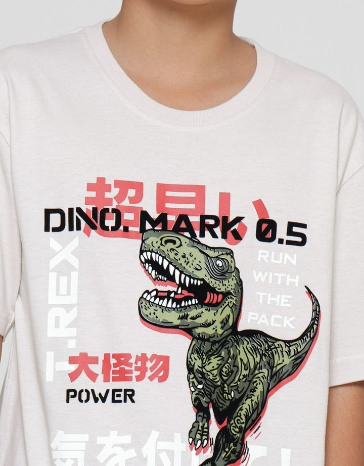 Aero Dino Flocking Kaos Lengan Pendek Anak Laki-Laki