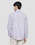 Cole Regular Stripe Kemeja Lengan Panjang Pria