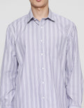 Cole Regular Stripe Kemeja Lengan Panjang Pria