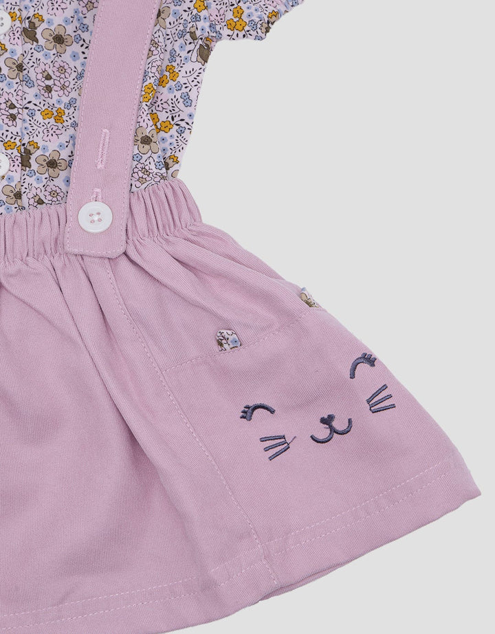 Pipiniko Pinafore Cat Midi Dress Anak Perempuan