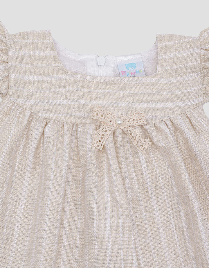 Pipiniko Simple Stripe Midi Dress Anak Perempuan