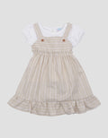 Pipiniko Pinafore Stripe Midi Dress Anak Perempuan