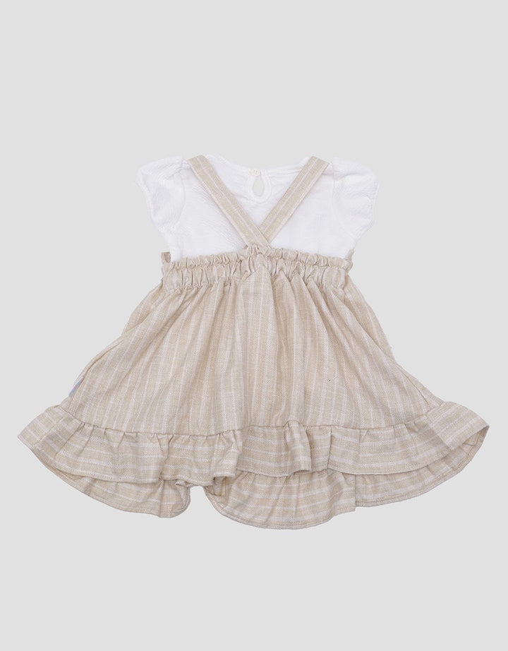 Pipiniko Pinafore Stripe Midi Dress Anak Perempuan