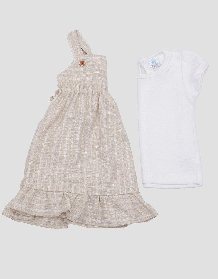 Pipiniko Pinafore Stripe Midi Dress Anak Perempuan