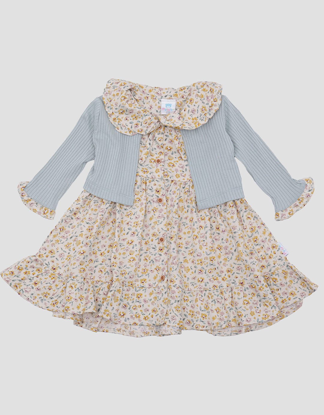 Pipiniko Midi Dress Boler Lengan Panjang Anak Perempuan