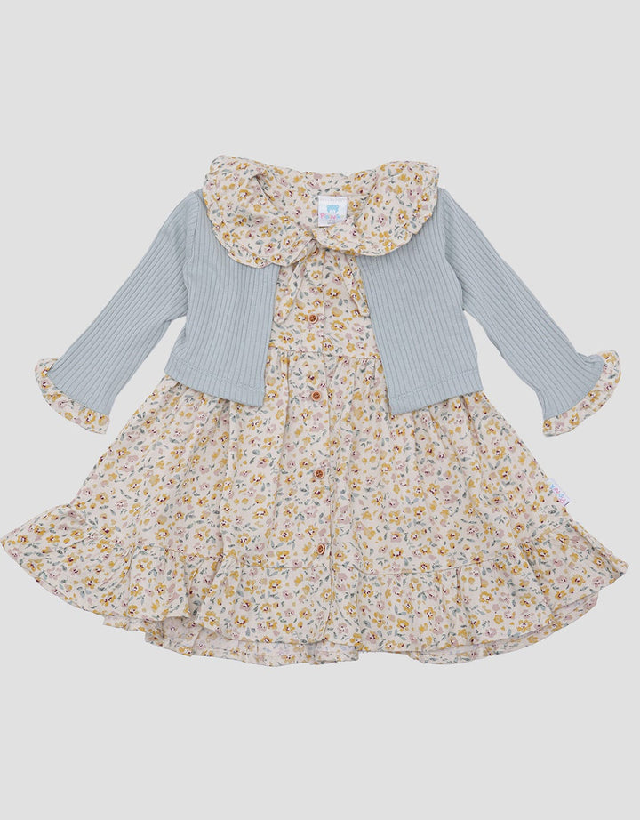 Pipiniko Midi Dress Boler Lengan Panjang Anak Perempuan