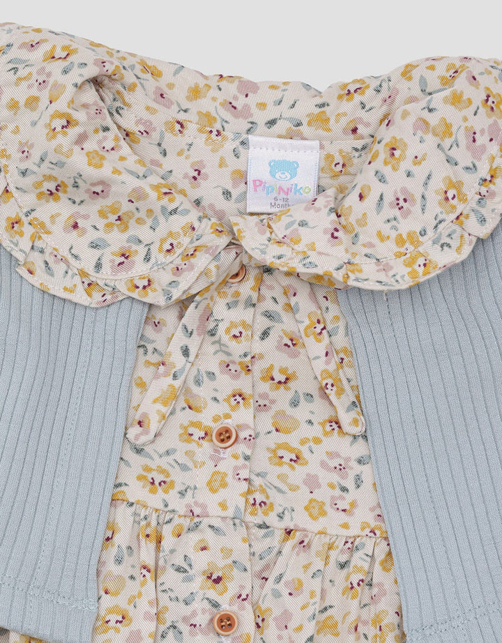 Pipiniko Midi Dress Boler Lengan Panjang Anak Perempuan