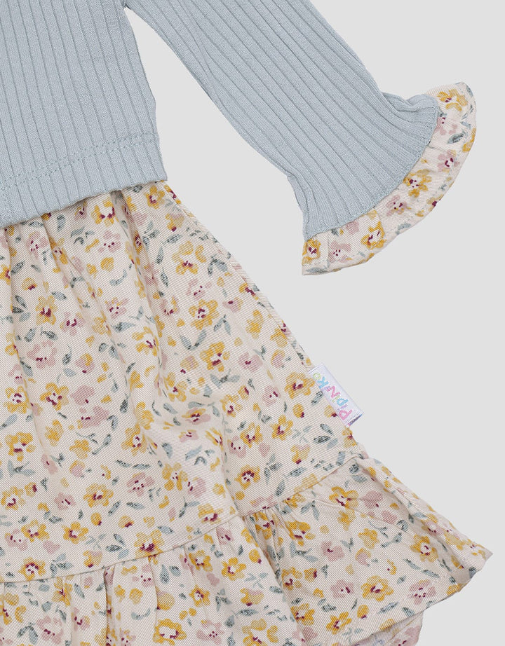 Pipiniko Midi Dress Boler Lengan Panjang Anak Perempuan