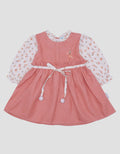 Pipiniko Midi Dress Corduroy Anak Perempuan Print Flower
