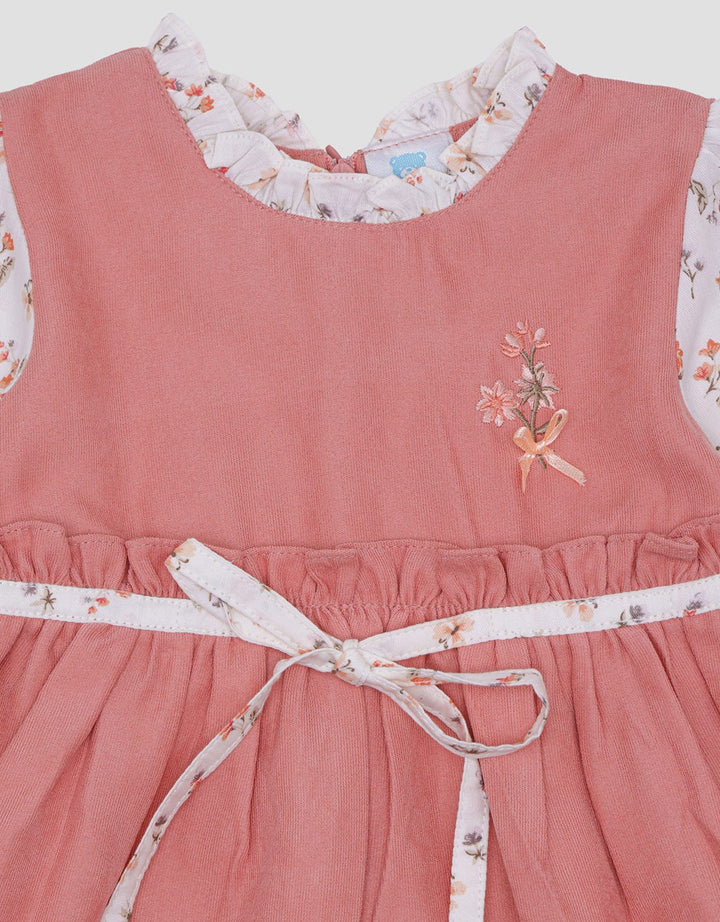 Pipiniko Midi Dress Corduroy Anak Perempuan Print Flower
