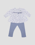 Pipiniko One Set Anak Perempuan Print Blue Flower