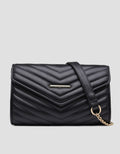 Connexion Petunia2 Chain Quilted Clutch for Women