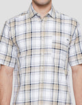 Cardinal Casual Check Print Men's Short Sleeve Shirt