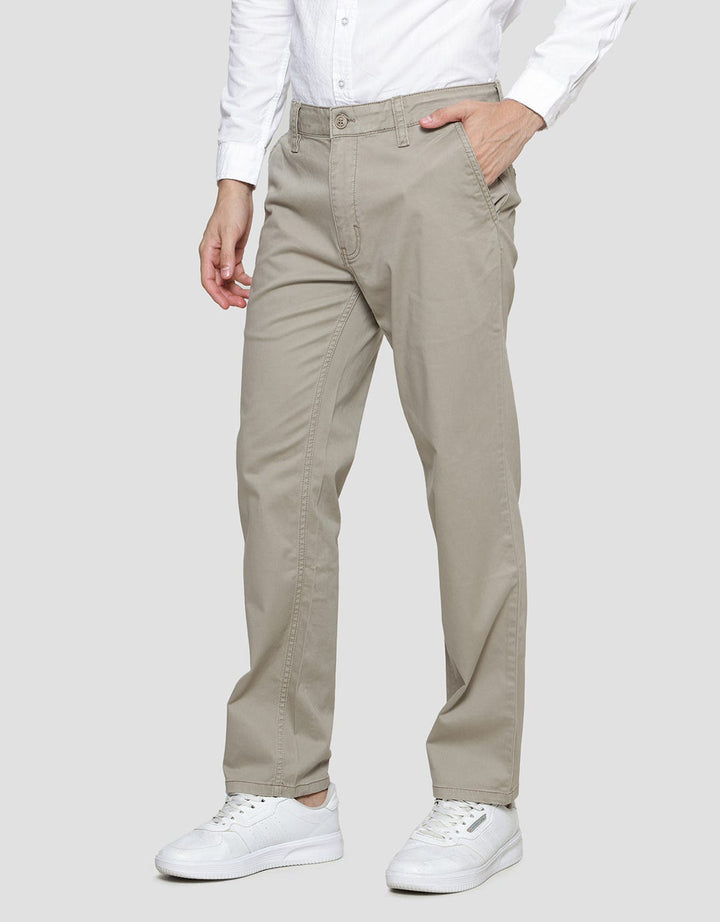 Cardinal Casual Katun Polos Celana Panjang Pria