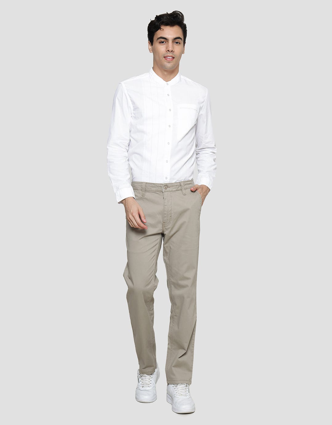 Cardinal Casual Katun Polos Celana Panjang Pria