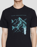 T Zone Men's Short Sleeve T-Shirt Adventure Theme - Mountain