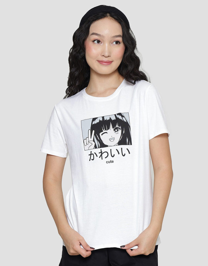 Nevada Cute Anime Kaos Wanita
