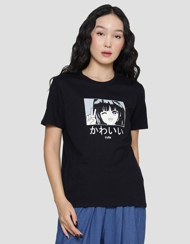 Nevada Cute Anime Kaos Wanita