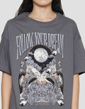 Nevada Oversize Follow Your Dream Kaos Lengan Pendek Wanita
