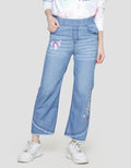 Disney Fraying Princess Anime Girls Denim Long Pants