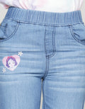 Disney Fraying Princess Anime Girls Denim Long Pants