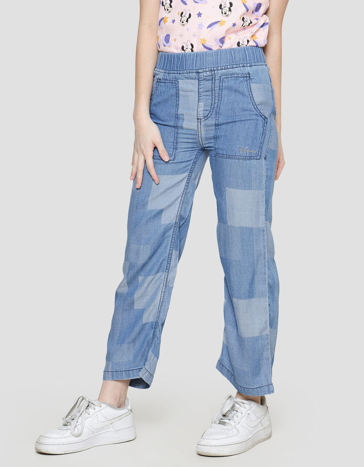 Disney Celana Panjang Denim Miinie Checked Anak Perempuan