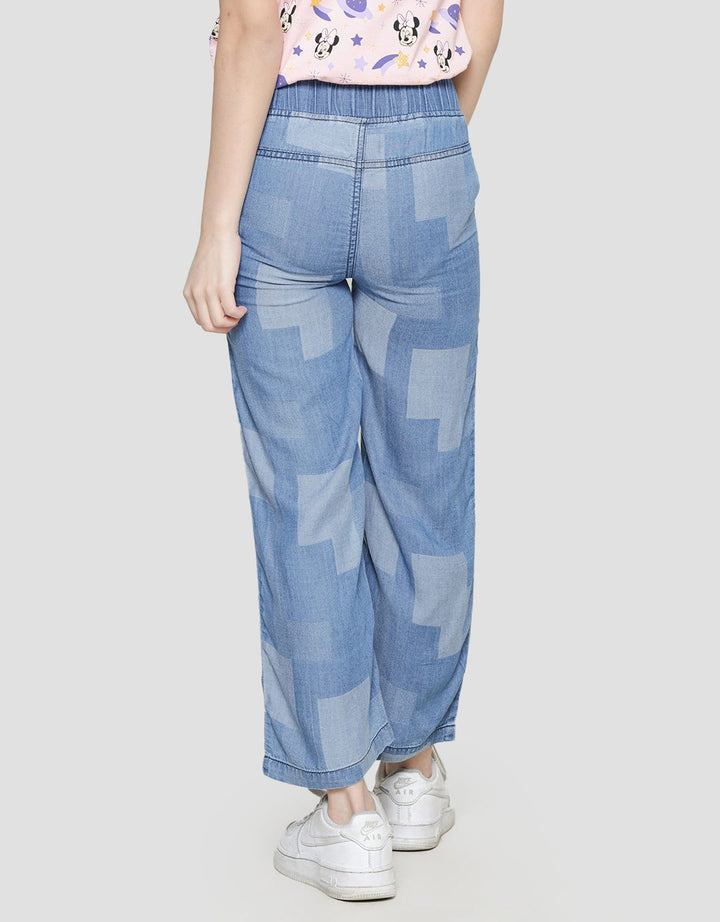 Disney Celana Panjang Denim Miinie Checked Anak Perempuan