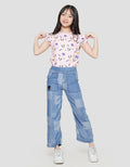 Disney Celana Panjang Denim Miinie Checked Anak Perempuan