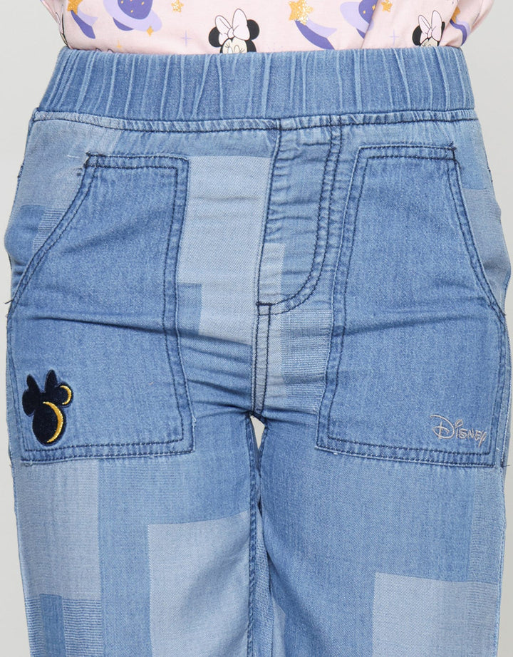 Disney Celana Panjang Denim Miinie Checked Anak Perempuan