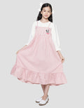 Disney Overall Str Woven Minnie Midi Dress Girls
