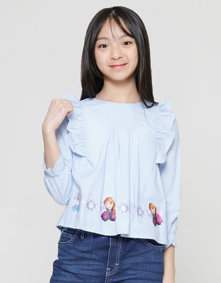 Disney Frozen Long Sleeve Blouse Shirt for Girls
