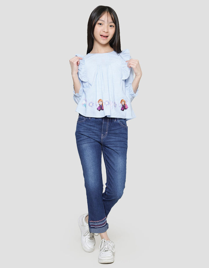Disney Frozen Long Sleeve Blouse Shirt for Girls