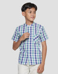 Nevada Yarndyed Check Koko Lengan Pendek Anak Laki-Laki