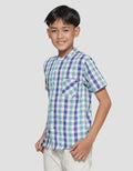 Nevada Yarndyed Check Koko Lengan Pendek Anak Laki-Laki
