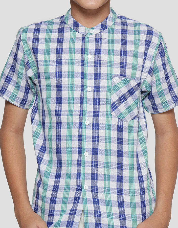 Nevada Yarndyed Check Koko Lengan Pendek Anak Laki-Laki