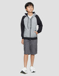 Nevada Textured Hoodie Jaket Anak Laki-laki